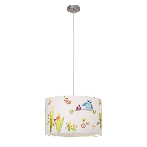 Brilliant Lampe Birds Pendelleuchte 40cm weiß/bunt | 1x A60, E27, 60W, geeignet für Normallampen (nicht enthalten) | In der Höhe einstellbar/Kabel kürzbar