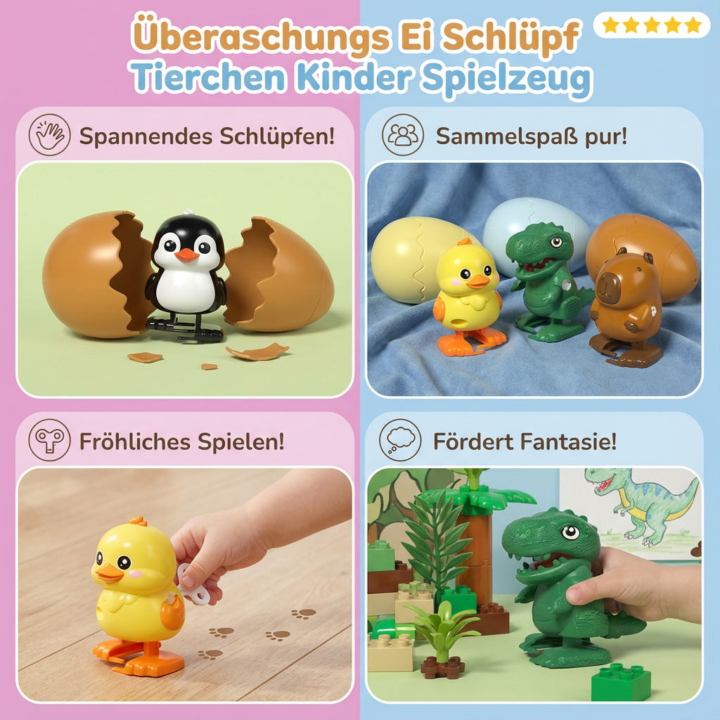 Rebolet | Überraschungs Ei Schlüpf Tierchen Spielzeug