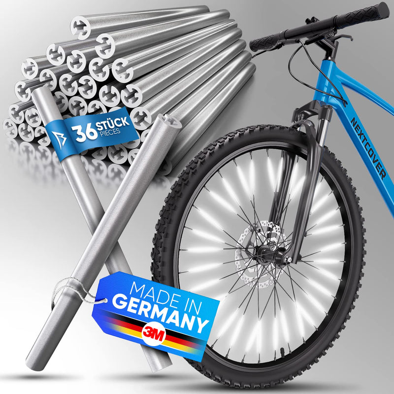 Nextcover® Speichenreflektoren Fahrrad 36 Stück [3M Scotchlite] für maximale Sichtbarkeit bei Nacht I StVZO zugelassene Speichen Reflektoren Fahrrad I Fahrrad Reflektoren für gängige Speichen