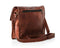 NAMA 'Franz' Messenger Bag Klein Umhängetasche Echtes Leder Vintage Schultertasche für Damen und Herren Handtasche Reisetasche Tablettasche Naturleder Braun