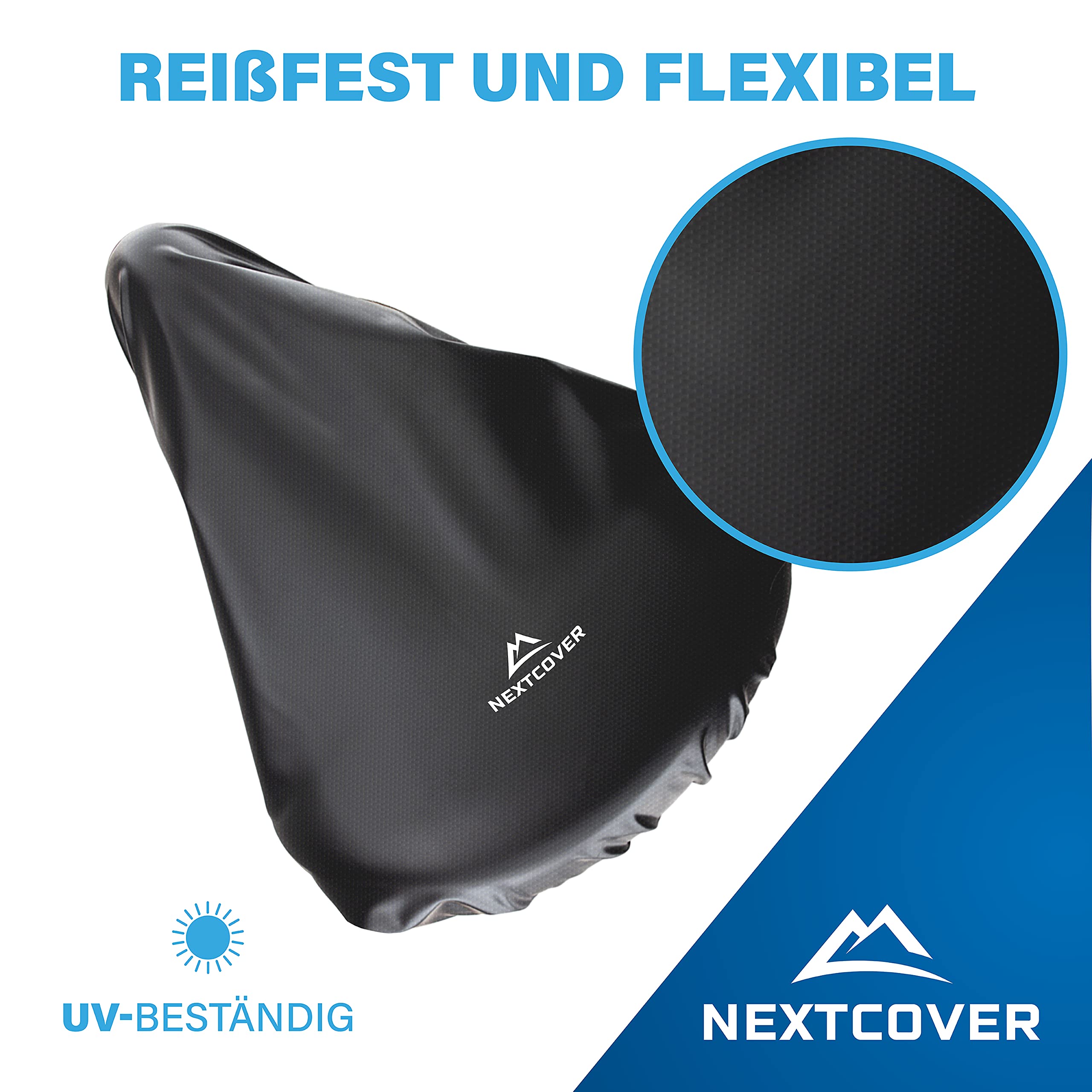 Nextcover Universal Sattelbezug Fahrrad 2er Set I 100% Wasserdicht I Regenschutz I Sattelschutz