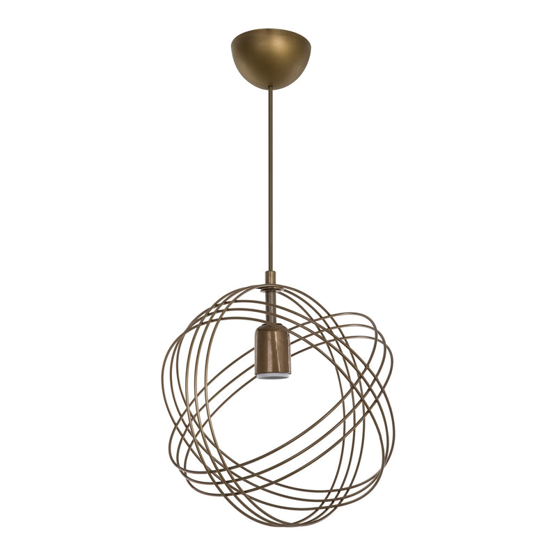 lux.pro Pendelleuchte Hove Hängelampe 1 x E27 Hängeleuchte Wohnzimmer Bronze Antik Drahtlampe Metall