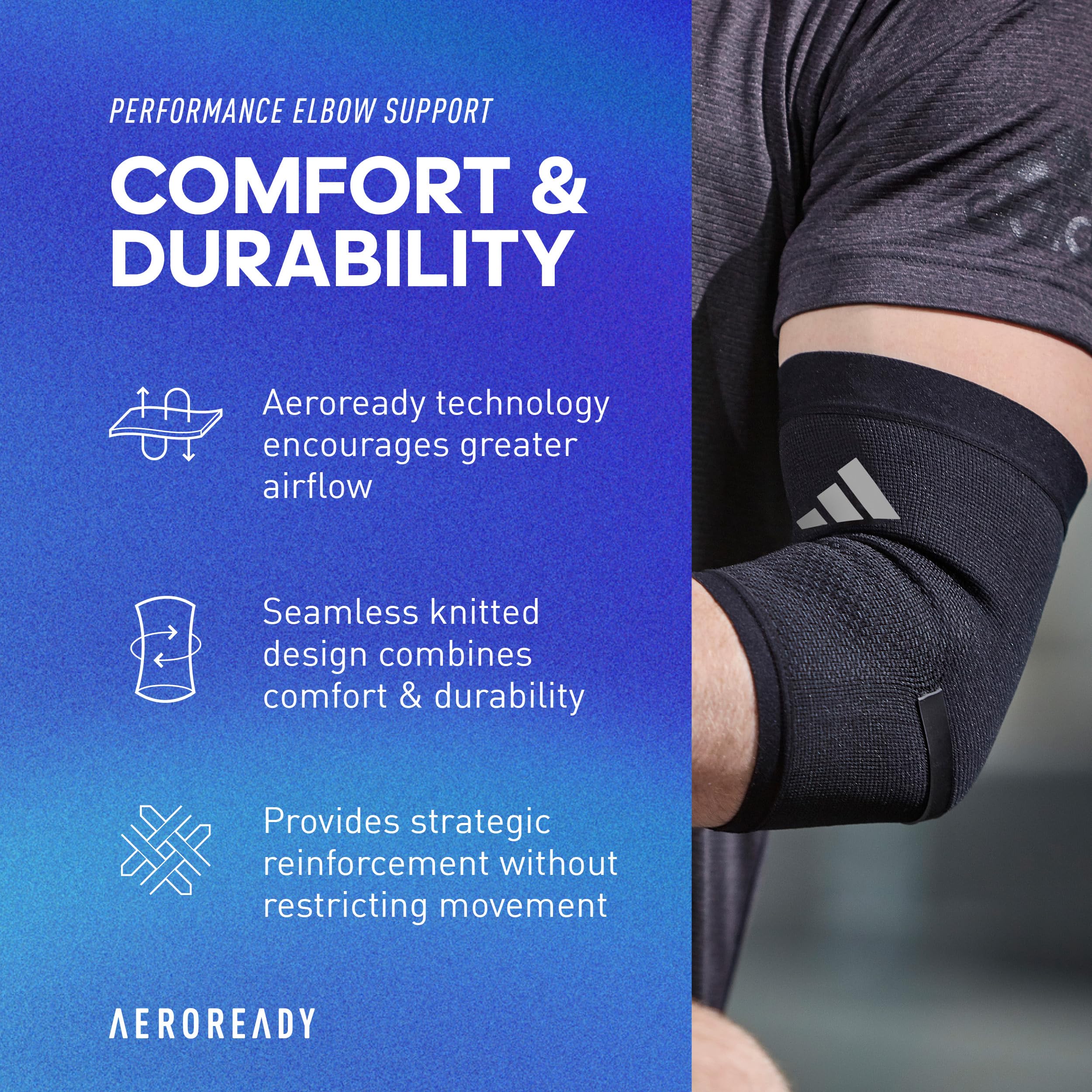 adidas Performance Aeroready Ellbogenbandage , Weiß, S