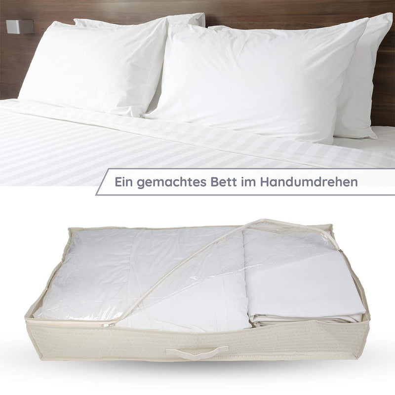 Bruce. ® 3 x Premium Aufbewahrungstaschen in Grau | 84L Volumen | 60 x 40 x 35 cm Groß | Aufbewahrung für Kleidung und Bettdecken | Kleideraufbewahrung für Bettwäsche und Kissen (B)