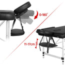 Yaheetech Mobile Massageliege 70 cm Breit Alu Massagetisch Höhenverstellbar 2 Zonen Klappbar mit Tragetasche und Kopfstütze bis 250 kg Belastbar