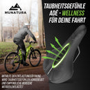 MUNATURA Mountainbikesattel Fahrradsattel mit Memory Foam - Fahrradsattel Herren bequem – Ergonomischer und Wasserdichter Fahrrad Sattel - Fahrradsattel Damen