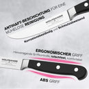 Wolfgangs Edles Steakmesser Set - 100% rostfreie Steak Messer mit Edelstahl-Klinge - Steakmesser Holzgriff - Premium Steakbesteck auch für festes Fleisch - Extrascharfes Messerset