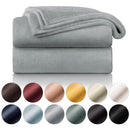 Blumtal Kuscheldecke aus Fleece - hochwertige Decke, Oeko-TEX® Zertifiziert in 130 x 150 cm, Kuscheldecke flauschig als Sofadecke, Tagesdecke oder Winterdecke, Grau