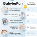 BabybeFun Laufstall Baby [Extra Stabil] Laufgitter faltbar Kaminschutzgitter/Kinderschutzgitter zum Kochen Putzen Entspannen 2-Teilig