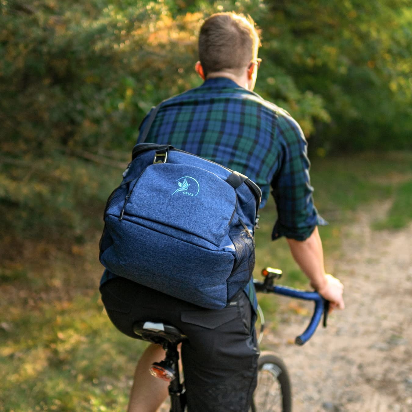 Obics Kühltasche klein 20l Kühlbox Lunchtasche mit Kühl-Akku faltbar - Thermo Isoliertasche Picknicktasche blau für Strand, Arbeit, Auto & Mittagessen - Thermotasche Essenstasche isoliert unterwegs