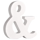 Rayher 62678000 MDF- Zeichen &, weiß, 11 cm, Stärke 2 cm, 3D-Buchstaben Holz, Holz-Buchstaben groß