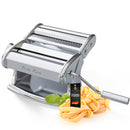 TRUE KITCHEN® Nudelmaschine manuell Bella Pasta silber [PASTA MASCHINE] Pasta maker für Lasagne, Ravioli, Spaghetti und Tagliatelle I Komplett aus Edelstahl mit Metallgriff