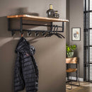 Rubjerg Design Garderobe Edge 6 Haken mit Hutablage Akazie massiv natur