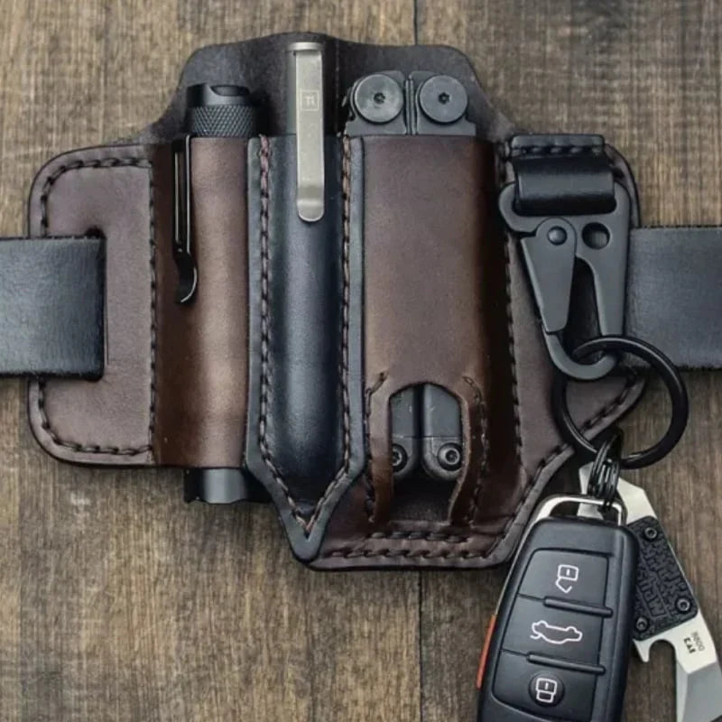 Echtleder-Multitool-Etui – EDC-Gürteltasche