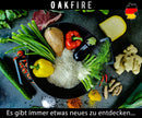 Oakfire Wok Gusseisen 36cm Groß Induktion, Grill Wok Gusseisern mit Non-Stick Patina