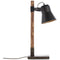 BRILLIANT Lampe, Decca Tischleuchte schwarz stahl, 1x A60, E27, 10W, Holz aus nachhaltiger Waldwirtschaft (FSC)