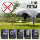 ROODZ Pavillon 3,20x3,20m, Wasserdicht, UV-Sonnenschutz 50+, Partyzelt, Gartenpavillon, Gartenzelt, Stabil, Winterfest, Sturmfest, Hochwertig, mit Seitenteil, 2,20 Höhe, Bestellen Sie jetzt!