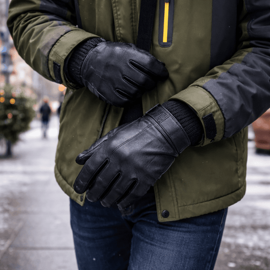 Elegante Herren-Lederhandschuhe für den Winter