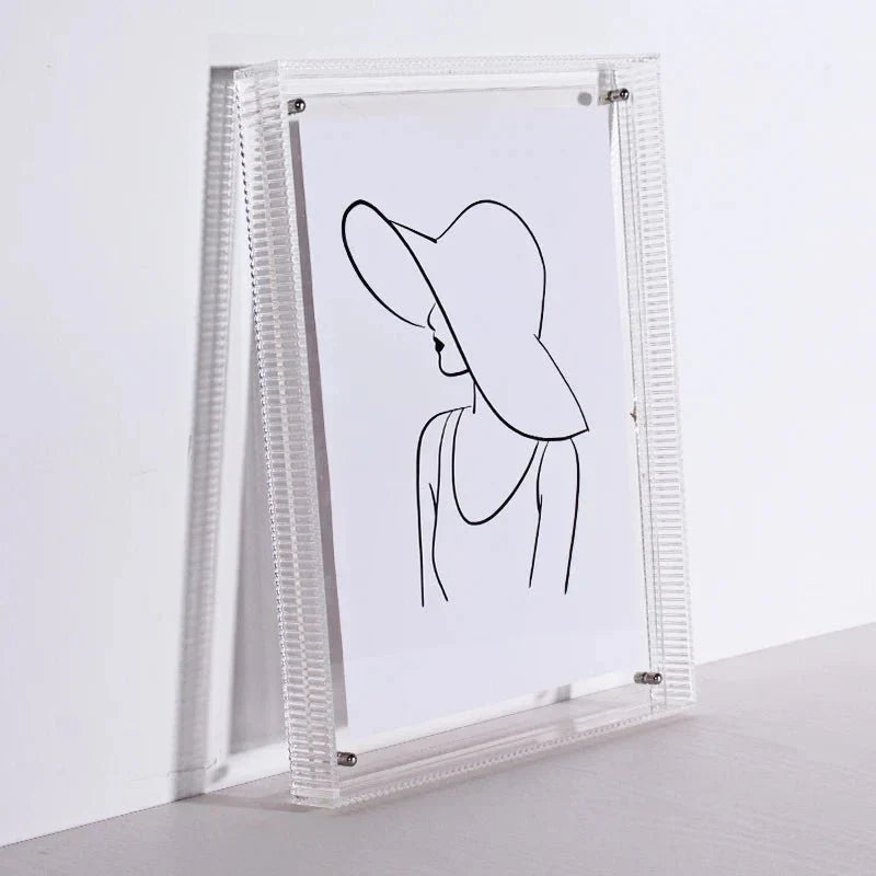 Rebolet| Transparenter Acryl-Bilderrahmen | Farbiger Minimalistischer Designrahmen