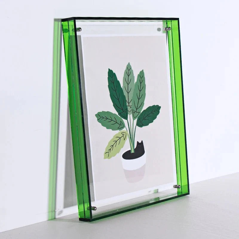 Rebolet| Transparenter Acryl-Bilderrahmen | Farbiger Minimalistischer Designrahmen