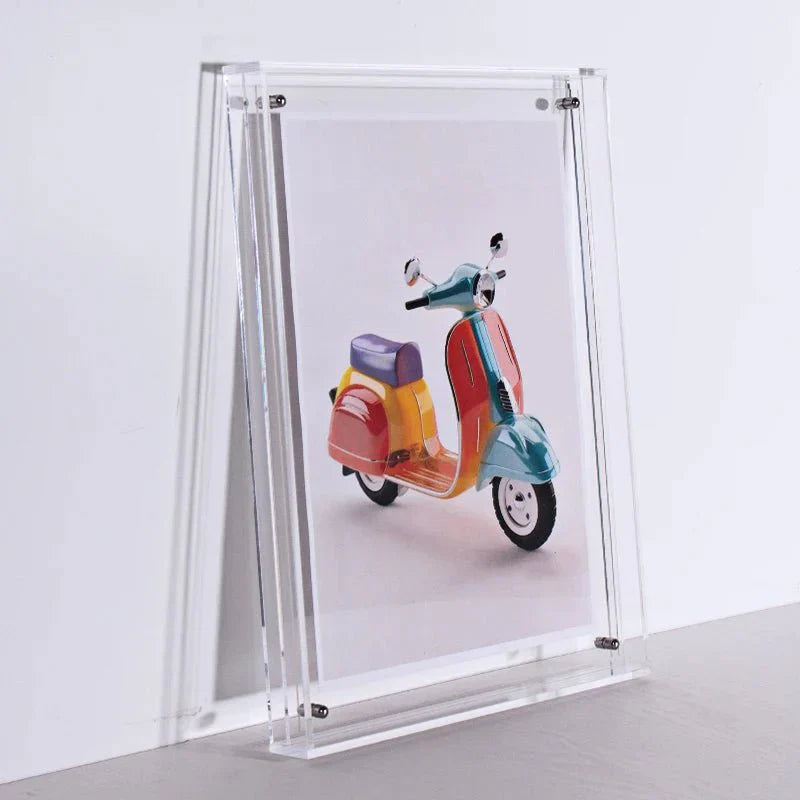 Rebolet| Transparenter Acryl-Bilderrahmen | Farbiger Minimalistischer Designrahmen