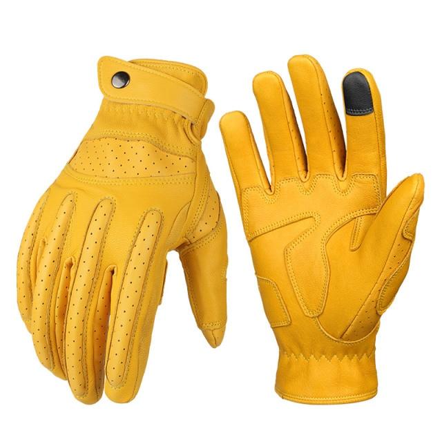 Retro-Radhandschuhe aus Ziegenleder