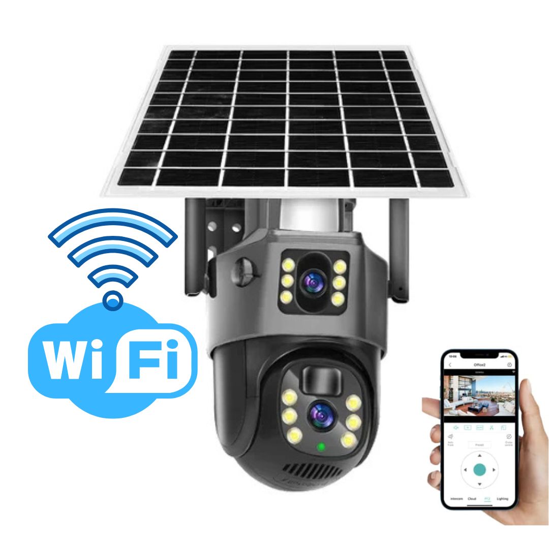 Rebolet | Kabellose 4K Überwachungskamera mit Solarpanel & App – DualGuard Sicherheitskamera für Zuhause & Garten