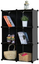 Kronenburg Stufenregal Regal Regalsystem Schrank Kleiderschrank Garderobe Bücherregal Kommode - 112 x 112 x 37 cm - Schwarz