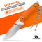 Wolfgangs AMBULO Outdoor-Messer mit Kydex Holster - (Orange)