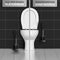 Abrush hochwertige Klobürste aus Silikon - Premium Klobürste für eine saubere und hygienische Toilette - Toilettenbürstenhalter in schwarz/grau mit Wandhalterung