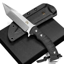 Wolfgangs IMPETUS Hochwertiges Outdoor Messer Feststehend aus feinstem 440C Stahl - Jagdmesser inkl. Kydex Holster - Survival Messer Outdoor das perfekte Überlebensmesser in der Wildnis (Silber)