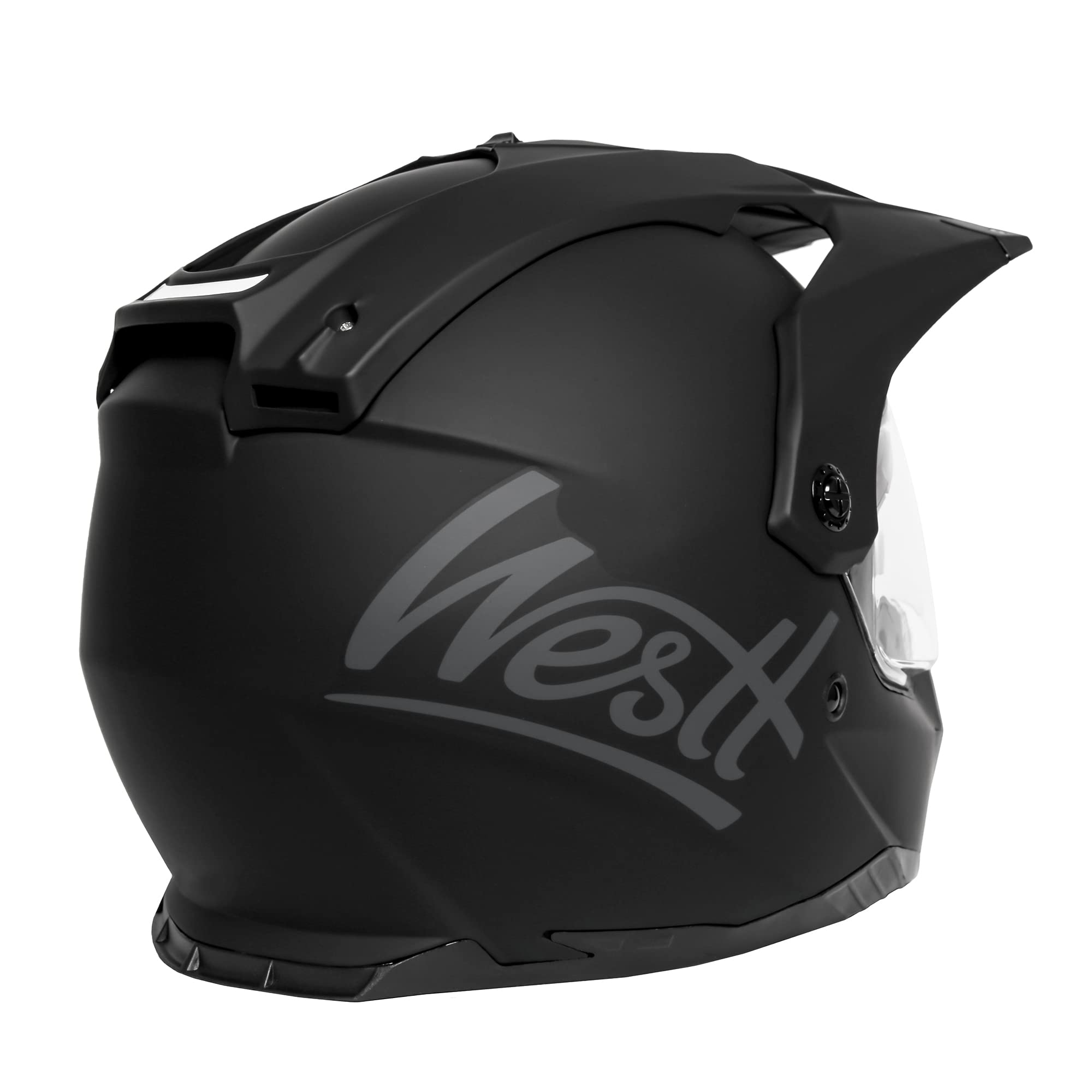 Westt Motocross Helm Fullface MTB Motorradhelm Integralhelm Crosshelm Helm Motorrad MTB Enduro Quad Helm Motorrad mit Doppelvisier Sonnenblende Herren Damen ECE DOT Zertifiziert, schwarz L (59-60 cm)