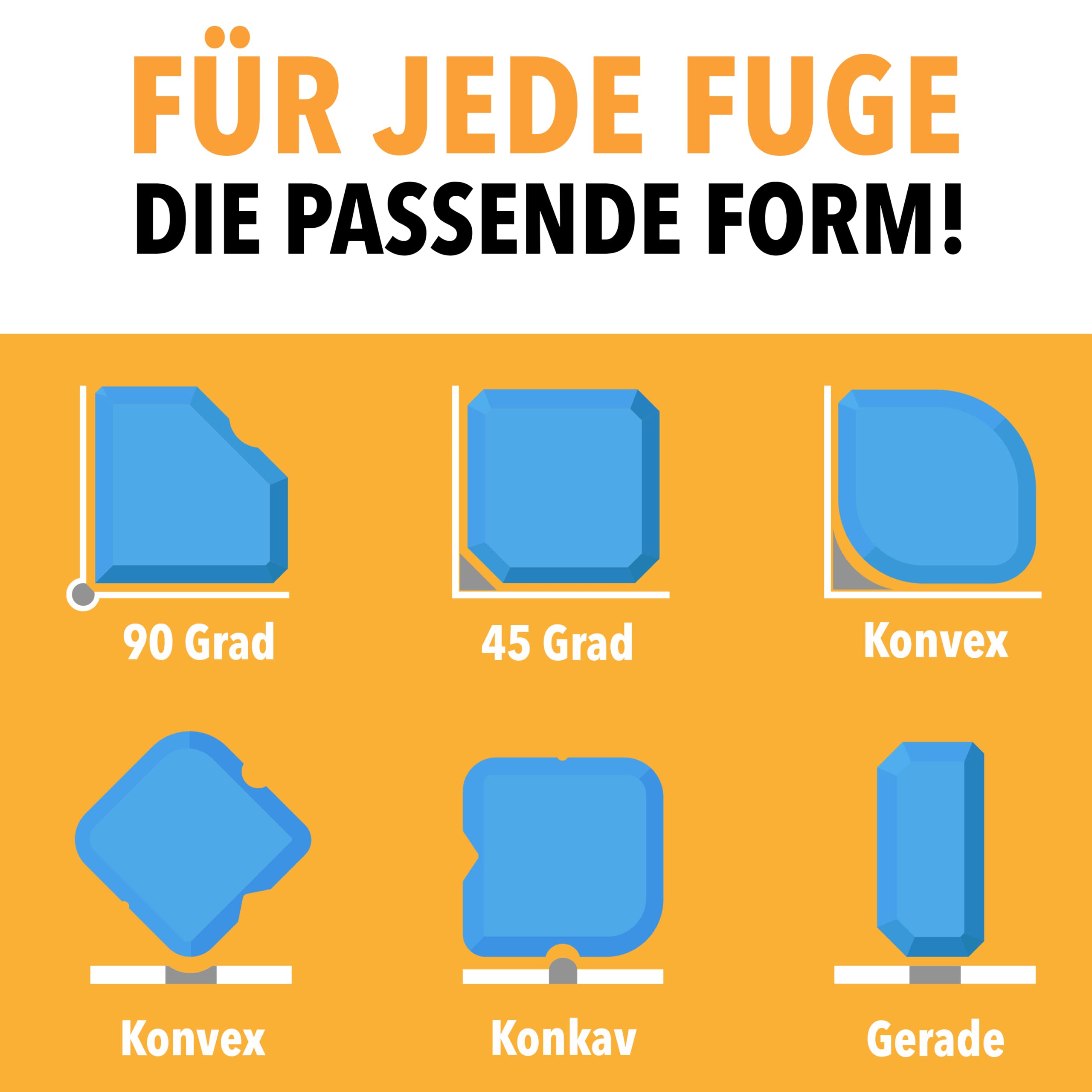 STONE REEF Silikon Abzieher Fugen 5in1 SET - Silikonfugen Abzieher Silikonabzieher Fugenabzieher Silikon Profi Fugenglätter Silikon Fugenabzieher - Silikonspachtel Fugenspachtel Fliesen Silikonglätter