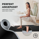 BeMaxx Fitnessmatte + Tragegurt – Sportmatte extra dick, Gymnastikmatte rutschfest, Turnmatte Trainingsmatte Yogamatte Pilatesmatte Gym Matte, Yoga Fitness Sport Gymnastik Workouts - 183x61cm, Schwarz