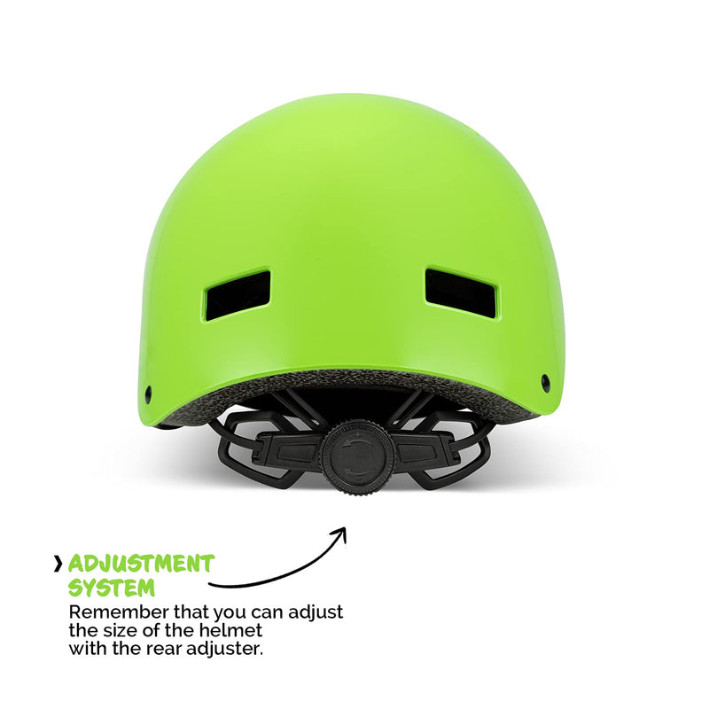 PANK Kinder Jugend Fahrradhelm Skateboardhelm, Rollschuhhelm, Scooterhelm I CE-geprüft I Altersempfehlung 6-13 Jahre I Einheitsgröße (50-54cm) I Grün…