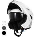 Westt Motorradhelm Herren Damen Integralhelm Klapphelm Flip-up Motorrad Jethelm Chopper Mofa Moped Roller Modular Helm Motorrad ECE DOT Zertifiziert, weiß, L (59-60 cm)