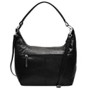 LEABAGS Leder Handtasche Damen I Premium Echtleder Shopper I Tote Bag I Damen Business Tasche I Tragetasche für Arbeit Uni Schule Freizeit oder Einkauf I Nappa Schwarz