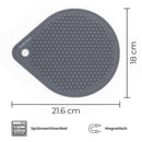 SILBERTHAL Topfuntersetzer Hitzebeständig - Silikon - Ø18cm - Magnetischer Topf- & Pfannenuntersetzer Rund - Grau