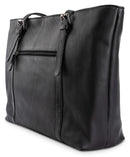 LEABAGS Leder Handtasche Damen I Premium Echtleder Shopper I Business Laptoptasche bis 16 Zoll I Damen Business Tasche I Tragetasche für Arbeit Uni Schule Freizeit oder Einkauf I Nappa Schwarz