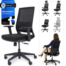 VALKENSTOL M2 Ergonomischer Bürostuhl 150 kg ohne Kopfstütze Schwarz Schreibtischstuhl Bürostuhl Ergonomisch Bürostühle Ergonomic Office Chair