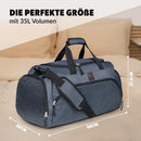 Obics - Premium Sporttasche 35L mit Schuhfach für Damen & Herren (blau) - Weekender Reisetasche für Handgepäck - Umhängetasche mittel für Fitness, Sport, Gym & Reise - Trainings-Tasche & Travel Bag