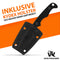 Wolfgangs ACUS Neck Knife Messer - inklusive Kydex Scheide und Kugel Halskette zum umhängen - Mini Tactical Survival Outdoor Messer für verstecktes tragen (Acus - Schwarz)