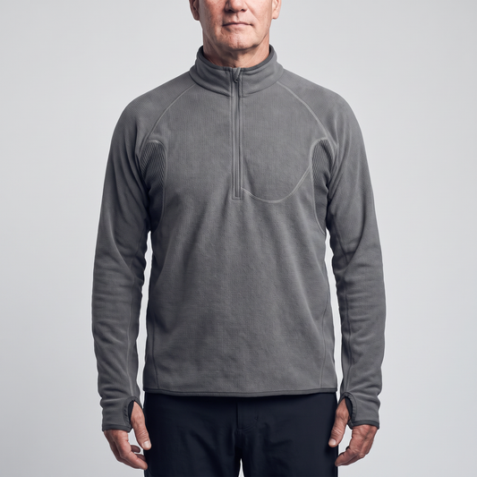 Herren Fleecejacke mit halbem Reißverschluss