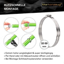 MARKENZEUG Premium Schlauchschellen Set I Edelstahl-Schlauchschellen I Rohrschellen I Schraubschellen rostfrei I Für Waschmaschine & Pool oder Auto I 32-50mm Durchmesser I 10er Set