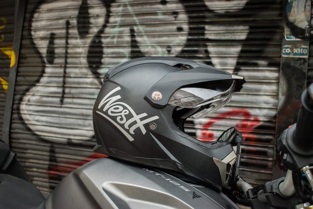 WESTT Cross X Motorrad-Helm I Motocross-Helm I Motorradhelm schwarz-matt I Motocross-Helm mit Visier I Cross-Helm-Herren I Fullface-Helm I MTB-Helm I Quad-Helm I ECE Zertifiziert I Größe XL