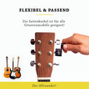 BELFORT® Premium Saitenkurbel BONUS: 4 Plektren + inkl. eBook Saitenspindel für schnelleres Saiten wechseln Für Westerngitarre, Akustikgitarre, Konzertgitarre, Klassische Gitarre + E-Gitarre (Schwarz)