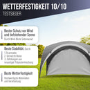 ROODZ Pavillon 3,20x3,20m, Wasserdicht, UV-Sonnenschutz 50+, Partyzelt, Gartenpavillon, Gartenzelt, Stabil, Winterfest, Sturmfest, Hochwertig, mit Seitenteil, 2,20 Höhe, Bestellen Sie jetzt!