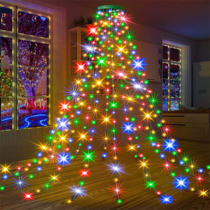 Rebolet | Weihnachtsbaum Wasserfalllichter mit Ring