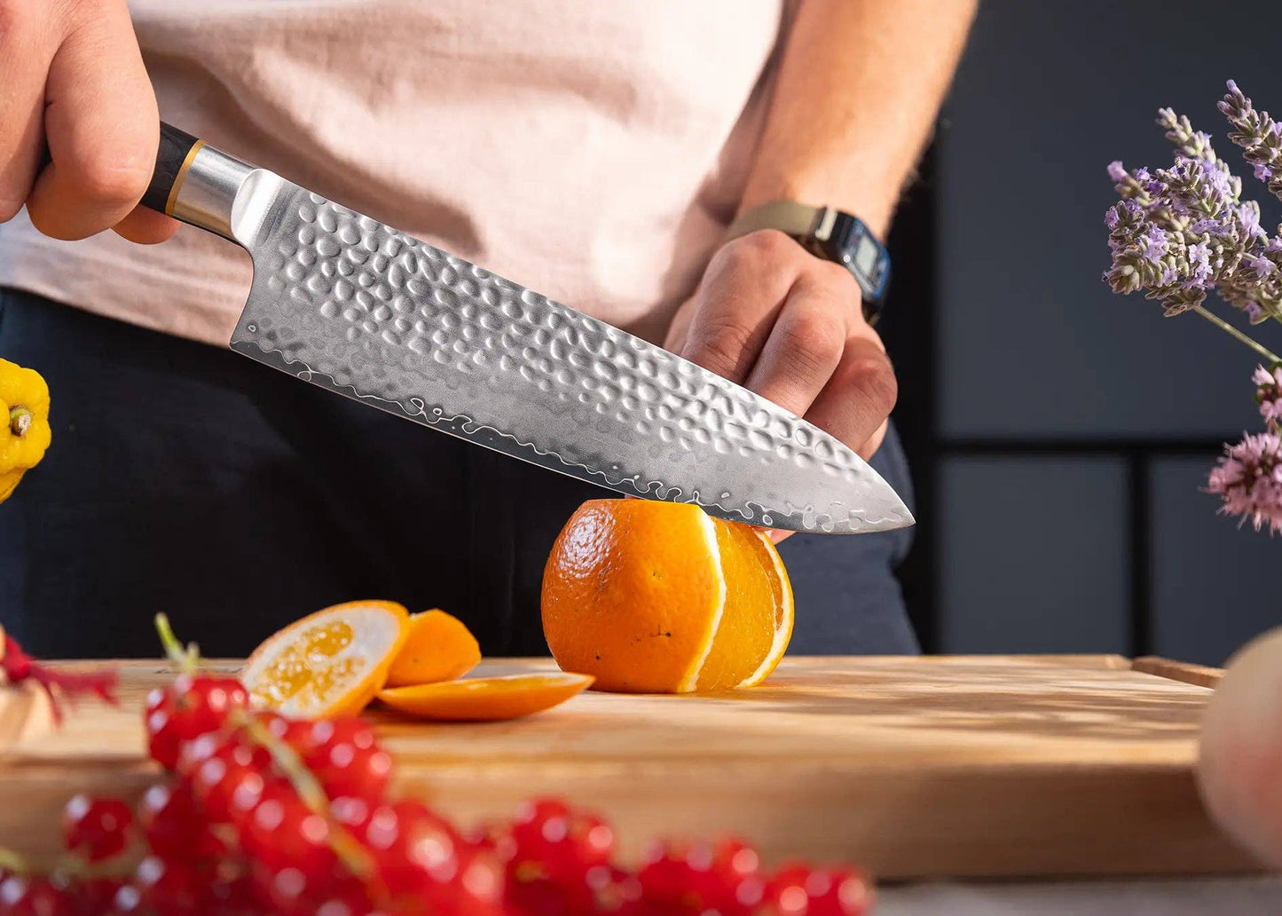 Gyuto-Kochmesser, Klingenlänge 20 cm – Pakka San‑Mai‑Kollektion