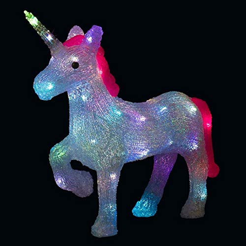 Feenlichter und Weihnachts-Einhorn, 24 LEDs, für den Außenbereich, Höhe 40 cm